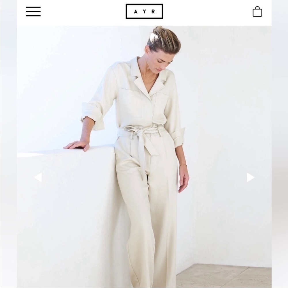 AYR The Neo Long Sleeve Tie Waist Jumpsuit Size XS